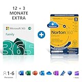 Microsoft 365 Family 12+3 Monate | 6 Nutzer | Mehrere PCs/Macs, Tablets & mobile...