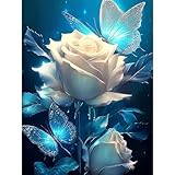 Diamond Painting Set für Erwachsene-Blume Diamond Painting Kits,5D Rose Diamant...