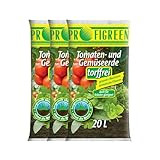 Profigreen Tomatenerde torffrei mit nachhaltigem Langzeitdünger - Gartenerde...