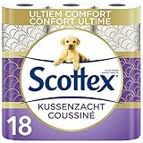 Scottex gepolstertes Toilettenpapier, 18 Rollen, besonders bequem und weich –...