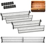 4 Stück Schubladenteiler, Verstellbarer Organizer aus Kristallklar Acryl, Höhe...