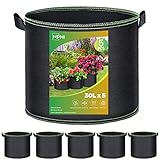iophi 5X Pflanzsack Pflanzentasche 30 Liter aus Vliesstoff, Pflanzsäcke für...