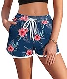 AI'MAGE Damen Badeshorts Badehose mit Kurzliner Schnelltrockner Damen Bikinihose...