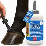 EMMA Huföl Pferde mit Pinsel 480 ml Huffett Pferde I Hufbalsam für Pony mit...