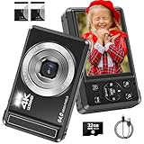 4K Digitalkamera für Fotografie, 64MP 2.8' Autofokus Vlogging Kamera Tragbare...