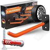 DORFER Reifen Wandhalterung 4er Set | 4x Reifenhalter Wandhalterung gehärteter...