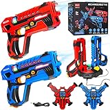 OKKIDY Wiederaufladbare Lasertag Spiel - Laser Tag Set 2 Pistole mit Westen und...