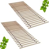 INNOVAHOME Premium Rollrost 160x200cm - Zweiteilig (2x80cm) - 22 Latten Massives...