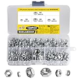 158 STK M4 M5 M6 M8 Muttern, Sechskantmuttern, DIN 934 Standard A2 V2A Edelstahl...