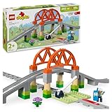 LEGO DUPLO Eisenbahnbrücke und Schienen – Erweiterungsset - Lernspielzeug...