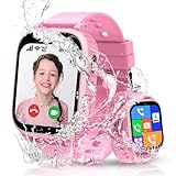 4G Smartwatch Kinder mit GPS und Telefon, Wasserdicht Smart Watch Kinder GPS...