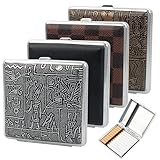 4 Stück Leder Zigarettenetui Metall,Cigarette Case Mit...