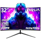 CRUA 32-Zoll Curved Gaming Monitor, FHD (1920x1080P), 1K 144Hz 165Hz 180Hz,...