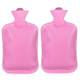 2er Pack Wärmflasche, Wärmflasche-Ohne Bezug Naturkautschuk Bettflasche...