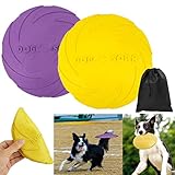 Hundefrisbee Scheibe Hund 2 Stück Soft Rubber Disc, 18cm Hunde-Frisbee Hunde...