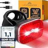 LICHTMEISTER® Rücklicht Fahrrad mit Reflektor und Bremslichtfunktion - Fahrrad...