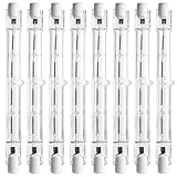 YIIFELL 8 Stück Halogenlampe R7s, Halogenlampe R7s, 118 mm, 500 W, AC220-240 V,...