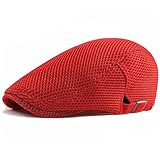 HIQIU Unisex Schirmmütze Baskenmütze Herren Atmungsaktiv Mesh, Flatcap Damen...
