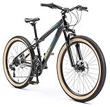 BIKESTAR Kinder Fahrrad Mountainbike 21 Gang Shimano, Scheibenbremse ab 8 Jahre...