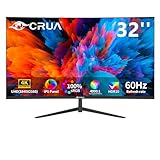 CRUA 32 Zoll 4K 60Hz Monitor, UHD (3840 * 2160) IPS Ultra-Slim Bezel Monitor...