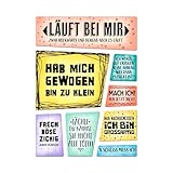 Kühlschrankmagnete 8er Set - Verschiedene Sprüche über Mich Leben Ego Humor