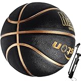 Senston Basketball Größe 7, Baskettball mit Pumpe, Outdoor Basketbälle,...