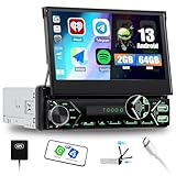 SIXWIN [2+64GB] 1 DIN Android 13 Autoradio mit Carplay Android Auto...