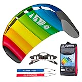 HQ Lenkmatte Lenkdrachen Symphony Beach III 1.3 Rainbow, Zweileiner Matte,...