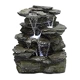 Köhko Springbrunnen Greifensteine Gartenbrunnen in Naturstein-Optik mit...