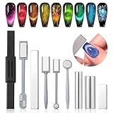 Saviland 9 Stück Nail Art Werkzeug Magnetstift Nagel-Kunst Magnet Stick für 3D...