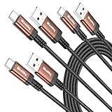 USB C Kabel 1M 3 Stück 3.1A Ladekabel USB C auf USB, Datenkabel USB C...