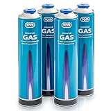 TOM 2 x, 4 x oder 8 x 330 g Universalgas Kartuschen mit Schraubgewinde 600 ml...