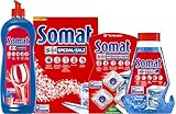 SOMAT 5in1 Spülmaschinen-SET, Klarspüler 750 ml + Maschinenreiniger Tabs 3...