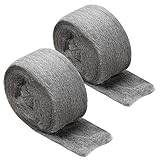 2 Stück Stahlwolle, JatilEr 3m Stahlwolle Fein 0000 Grade Metall Polieren Stahl...