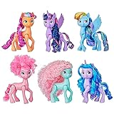 My Little Pony Puppen Ponygenerationen Regenbogenset mit 6 Ponyfiguren (14 cm),...
