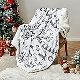 MIULEE Kuscheldecke Weihnachts Sherpa Decke Warme Lammdecke Wohndecke...