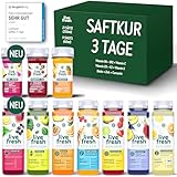 LiveFresh Saftkur 3 Tage – 21 Säfte (250ml) & 9 Shots (60ml) kaltgepresst¹...