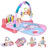 Aomig Piano-Gym Spieldecke, Krabbeldecke mit Musik und Lichtern, Spielmatte mit...