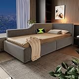 LuxeLiving Polsterbett 90x200 cm Tagesbett, Bettgestell mit hydraulischem...