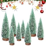 8 Stück Mini Weihnachts Baum, Weihnachtsbaum klein, Grün Mini Christbaum Tree,...