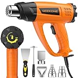 SEEKONE Heißluftpistole Kit, Variable Temperaturregelung 60℃- 600℃...