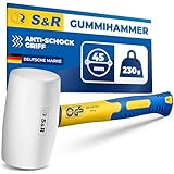 S&R Gummihammer weiß 45 mm, 230 Gr, mit rutschfestem stoßdämpfendem...