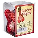 Krugmanns Ananas-Kokos-Sahnelikör 'SCHÖNE MÖPSE' 8 x 0,02 L - 160 ML -15%...