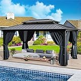 HOTEEL 3x3.65m Hardtop Pavillon Wasserdicht Stabil Winterfest, Gartenpavillon...