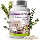 Vita2You Flohsamenschalen Bio Kapseln 3000mg - 180 Kapseln - 750mg pro Kapsel -...