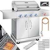 KESSER® Gasgrill mit 4 Brenner + 1x Infrarot Keramik Seitenbrenner &...