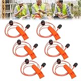 Prasacco 6 Stück Notfallpfeife, Signalpfeife für Notfalle mit Lanyard...