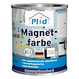 Plid® Magnetfarbe Extra Stark Anthrazitgrau [überstreichbar] - Magnetische...