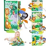 BBWOO Baby Spielzeug 0 3 6 Monate,Babybuch Quiet Book knisterbuch stoffbuch...
