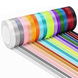 Farerkass Polyester Satinband - 18 Farben, 10 mm x 22 m Dekoration Geschenkband,...